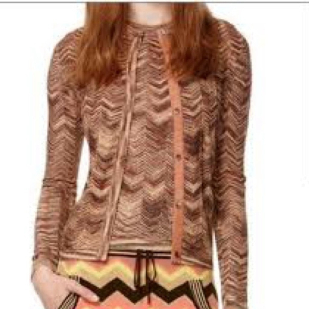 Missoni for Target Brown Chevron Knit Cardigan